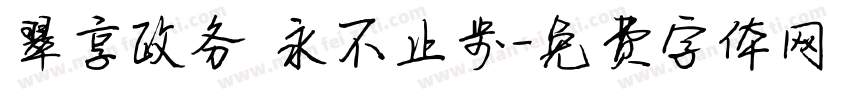 翠亨政务 永不止步字体转换